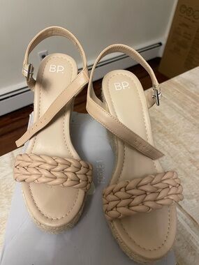 bp Braided Espadrille Wedge Sandal - Beige